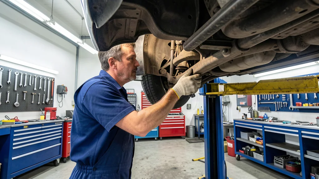 Diagnostics in progress in the service bay